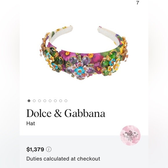 Dolce & Gabbana Multicolor Floral Crystal Headband